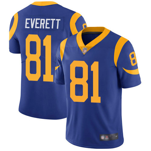 Los Angeles Rams Limited Royal Blue Men Gerald Everett Alternate Jersey NFL Football #81 Vapor Untouchable->los angeles rams->NFL Jersey